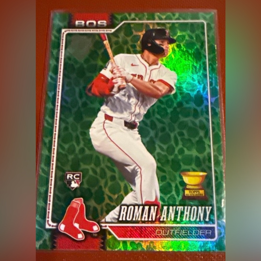 2026 Topps Series 1 Easter Green Foil Green Leaf Easter Roman Anthony Red Sox